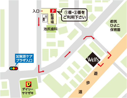 　店舗・駐車場地図